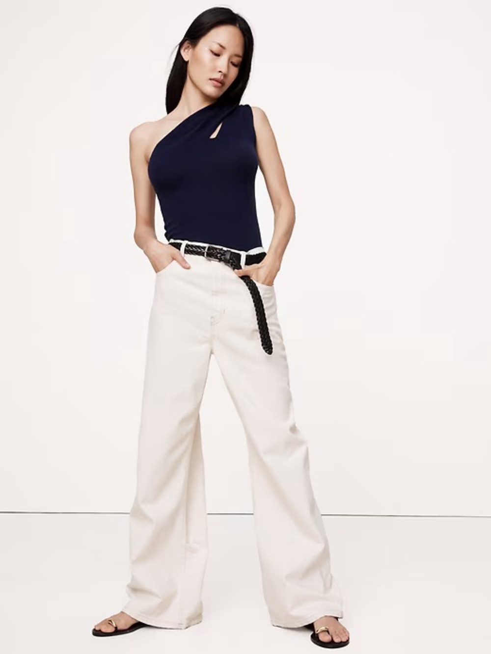 Banana Republic Navy Cashmere Top